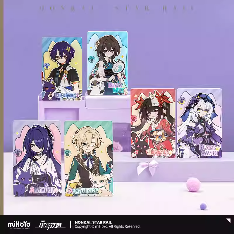 Honkai: Star Rail - Tiny Cat Series Collectible Laser Ticket (18 designs)