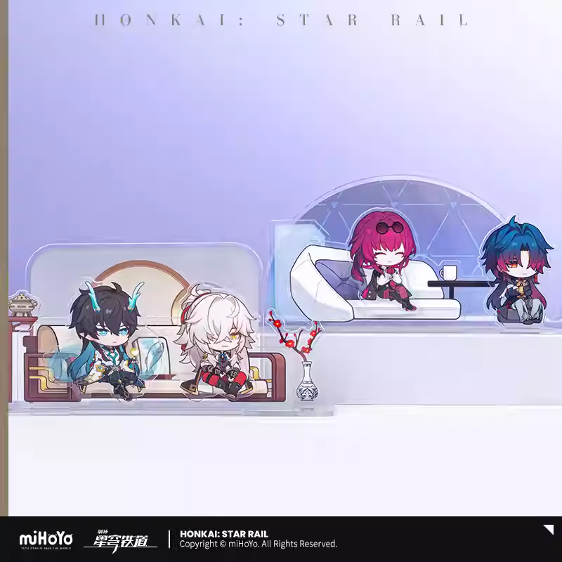 Honkai: Star Rail - Owlbert&#39;s Guest Room Acrylic Displays / 39 characters / 5 backgrounds