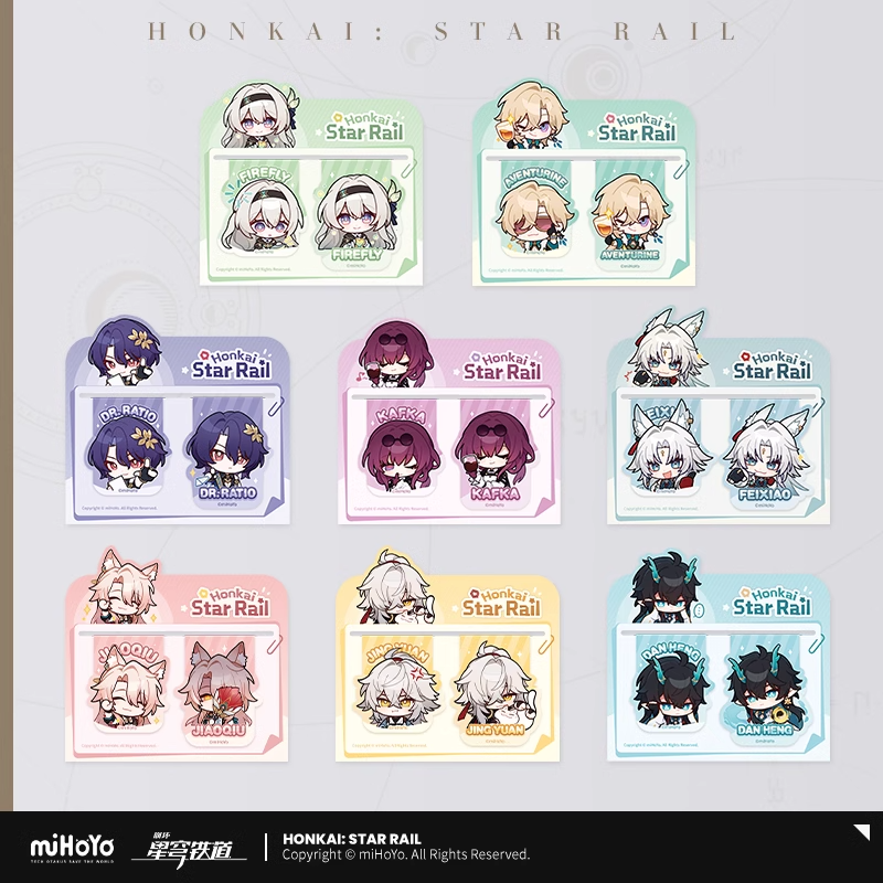 Honkai: Star Rail - Pom-Pom Gallery Soft Magnet Bookmark Set (8 designs)