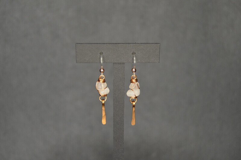 Rose Quartz Cluster Earrings
