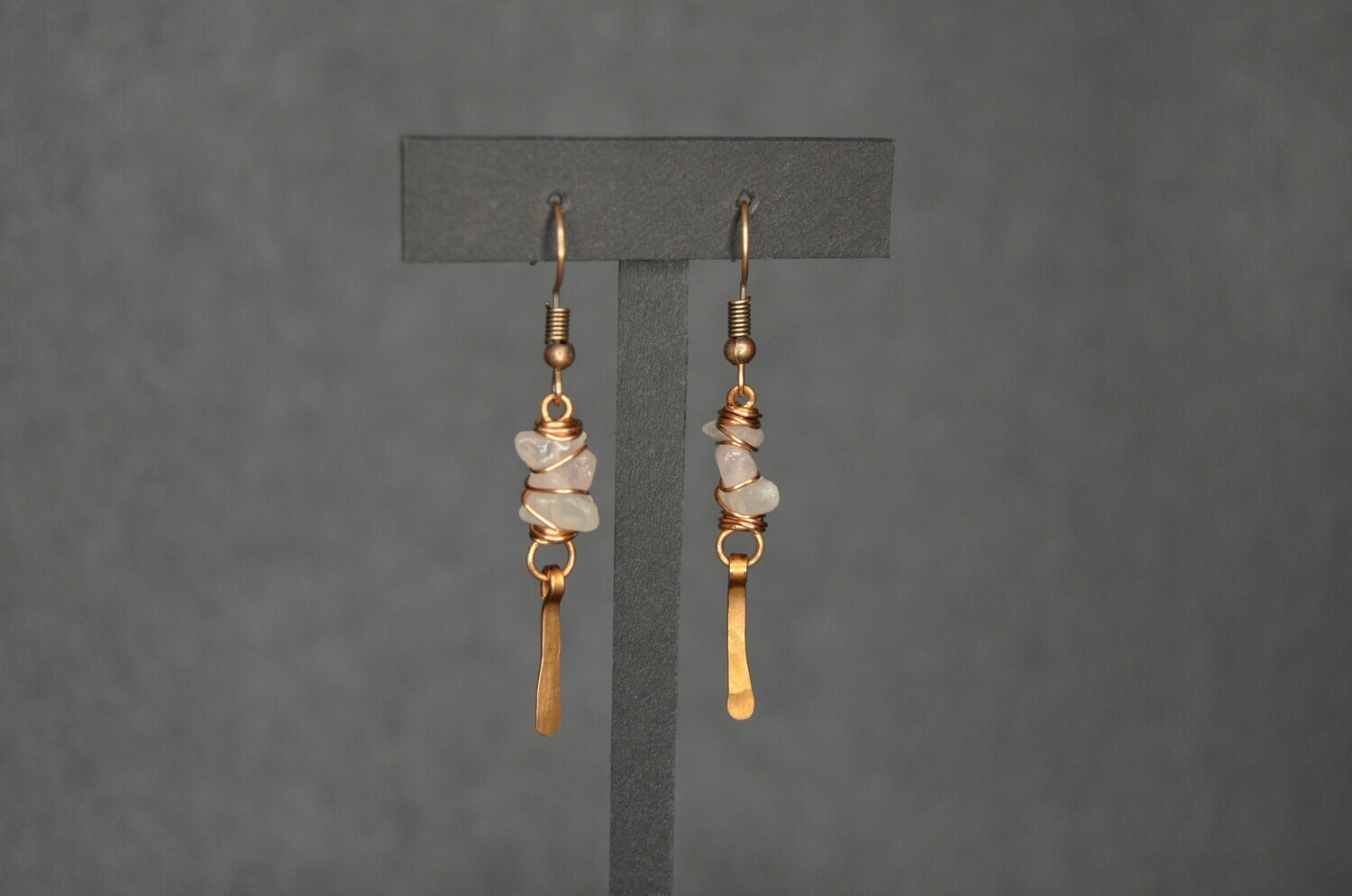 Rose Quartz Cluster Earrings
