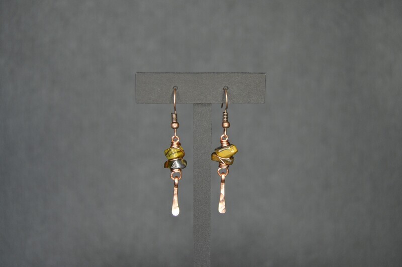 Tiger&#39;s Eye Cluster Earrings