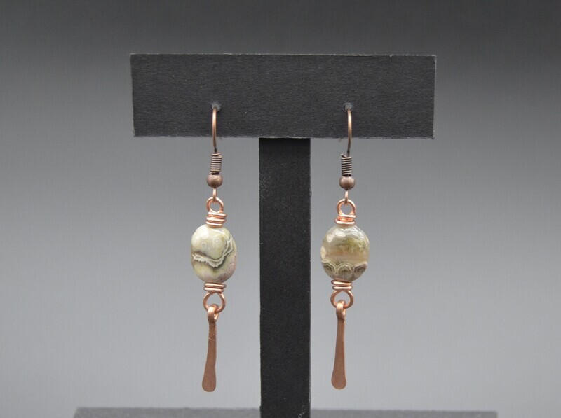 Ocean Jasper Planet Earrings