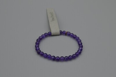 Purple Stone Stretch Bracelet S/M