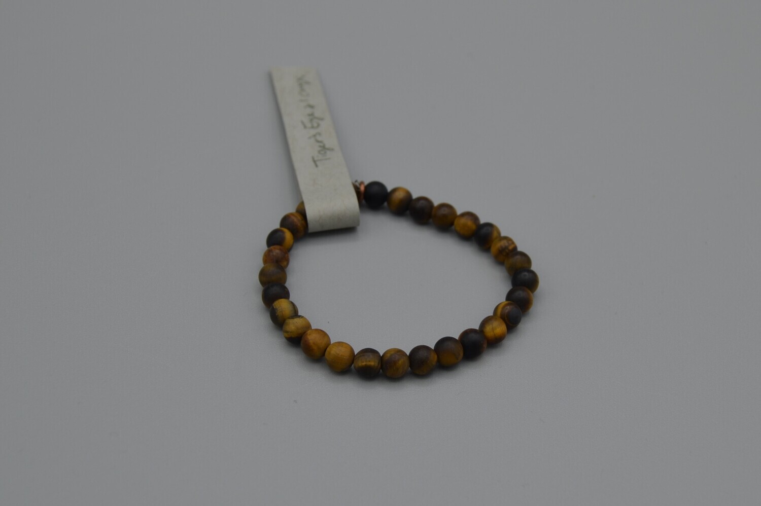 Dark Brown Stone Stretch Bracelet S