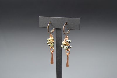 Speckled Stone Cluster Earrings