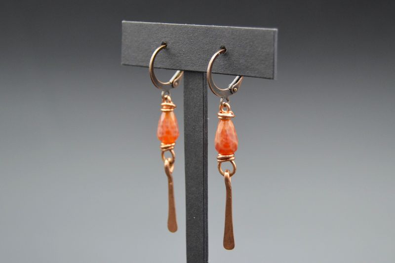 Carnelian Teardrop Earrings