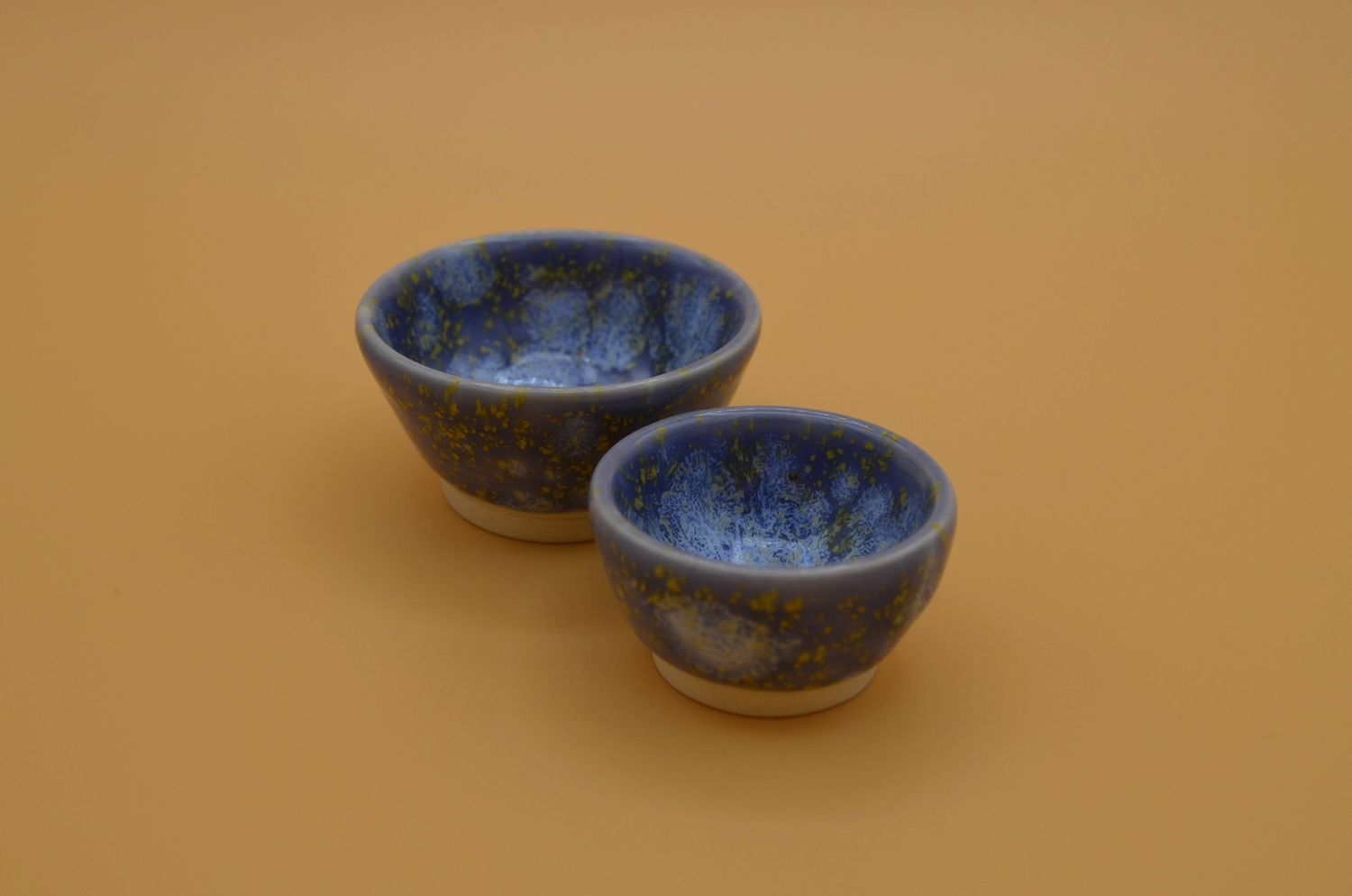 Set of Two Purple Speckled Mini Dishes