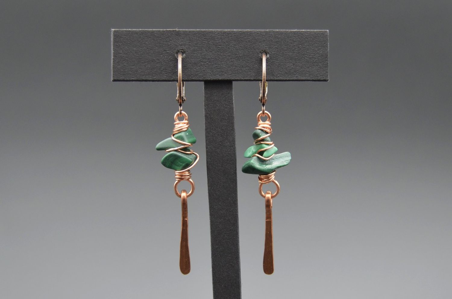 Malachite Cluster Earrings