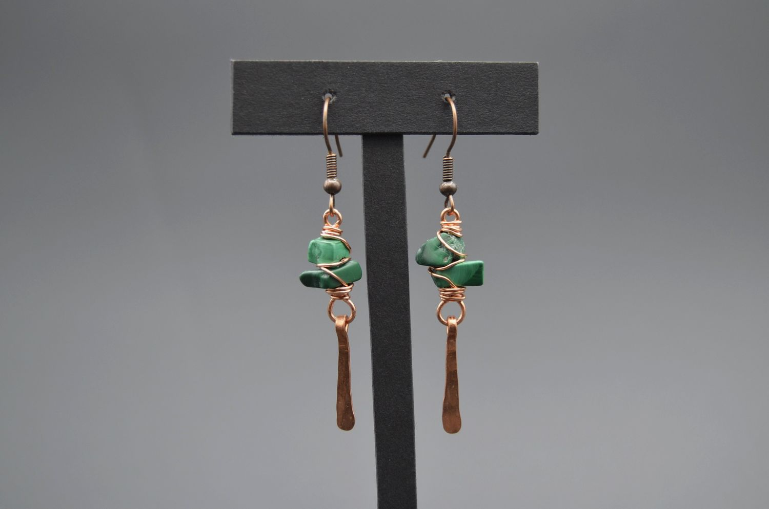 Malachite Cluster Earrings