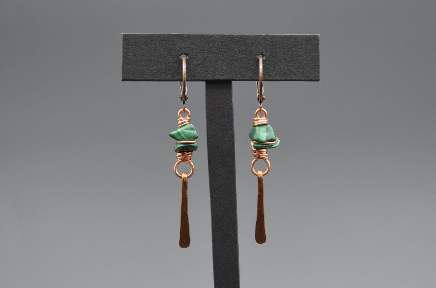 Malachite Cluster Earrings