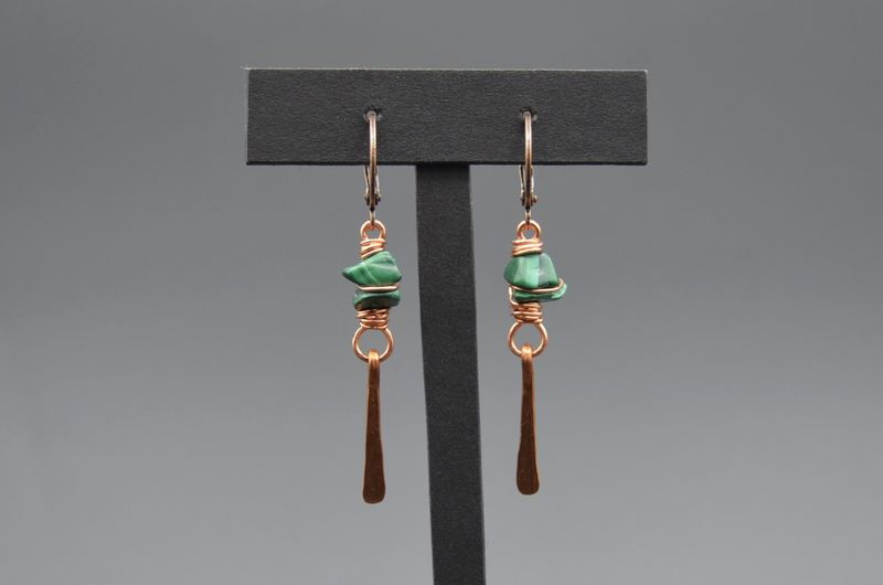 Malachite Cluster Earrings