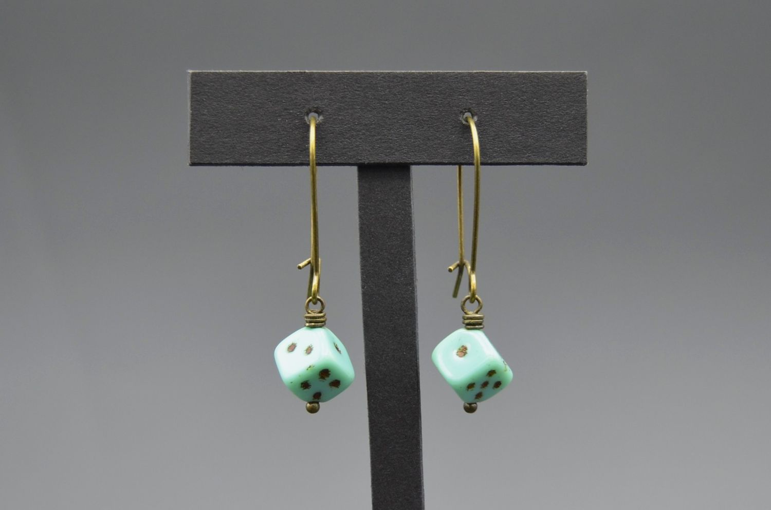 Blue Dice Earrings