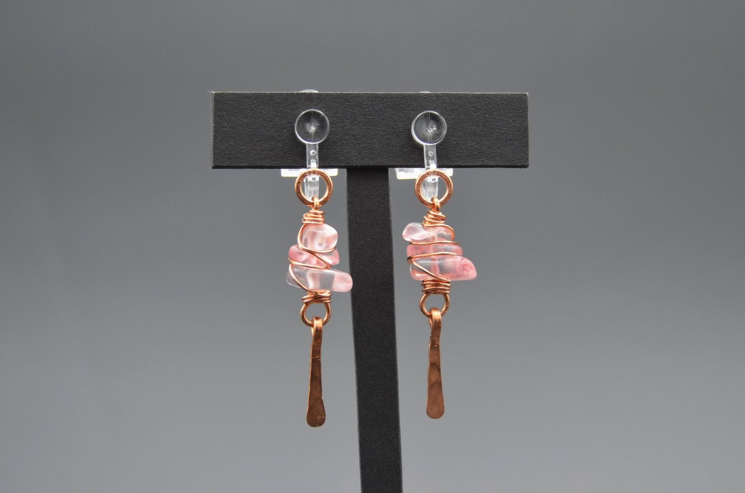 Cherry Quartz Cluster Earrings