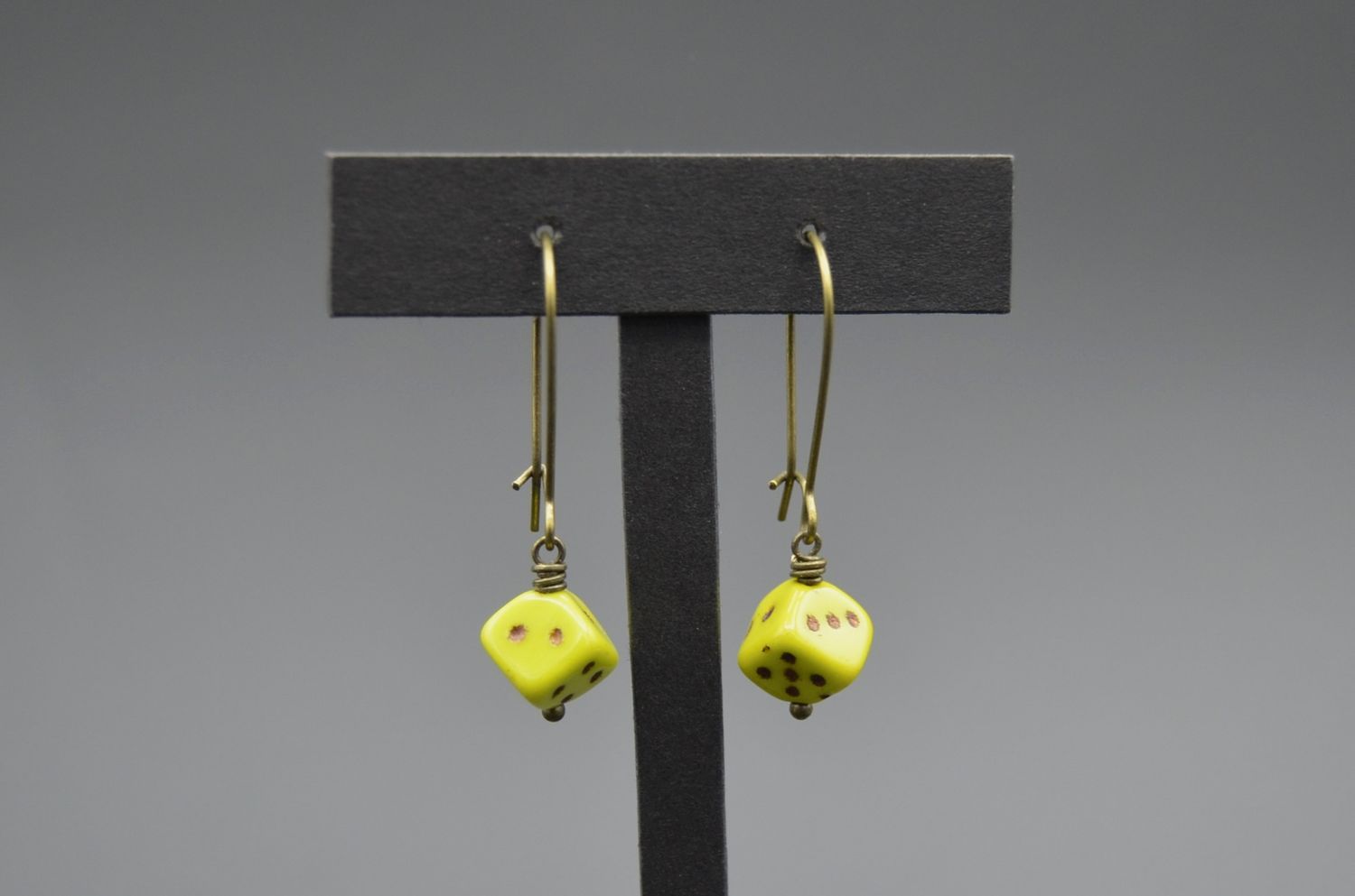 Green Dice Earrings
