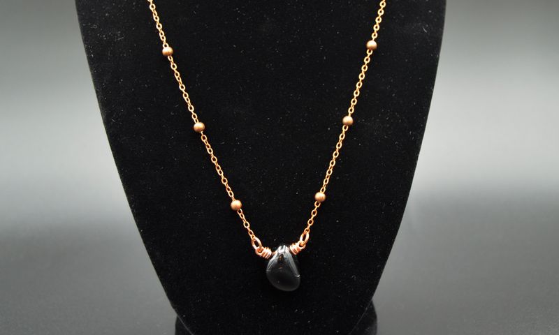Smoky Quartz and Copper Necklace