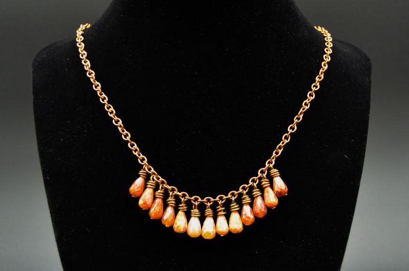 Carnelian Fringe Necklace