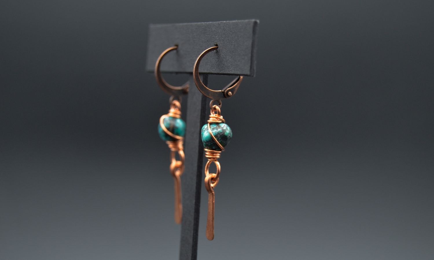 Turquoise and Copper Earrings