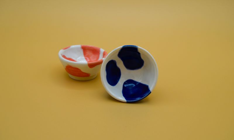 Colorful Cow Set of Dishes