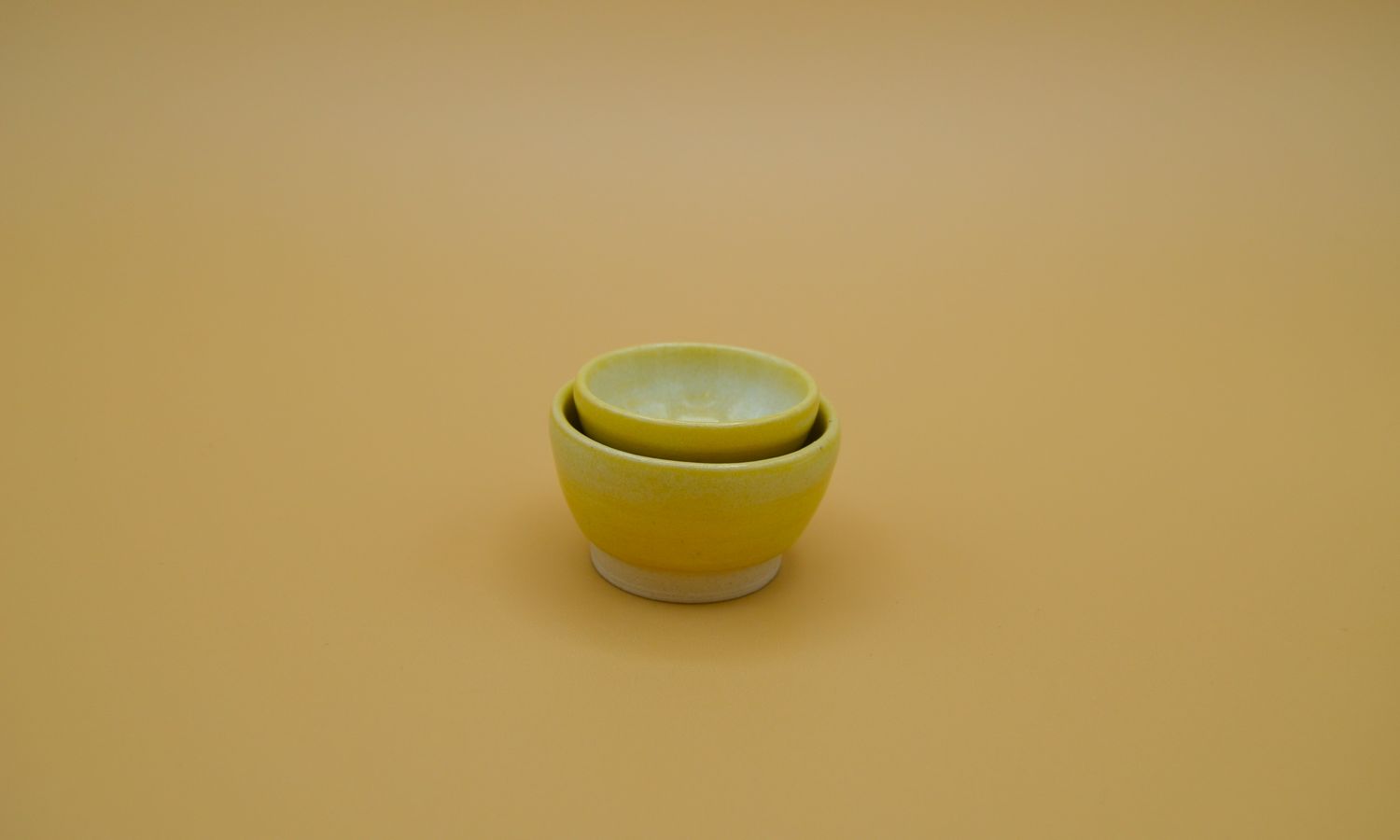 Set of Pastel Yellow Mini Dishes