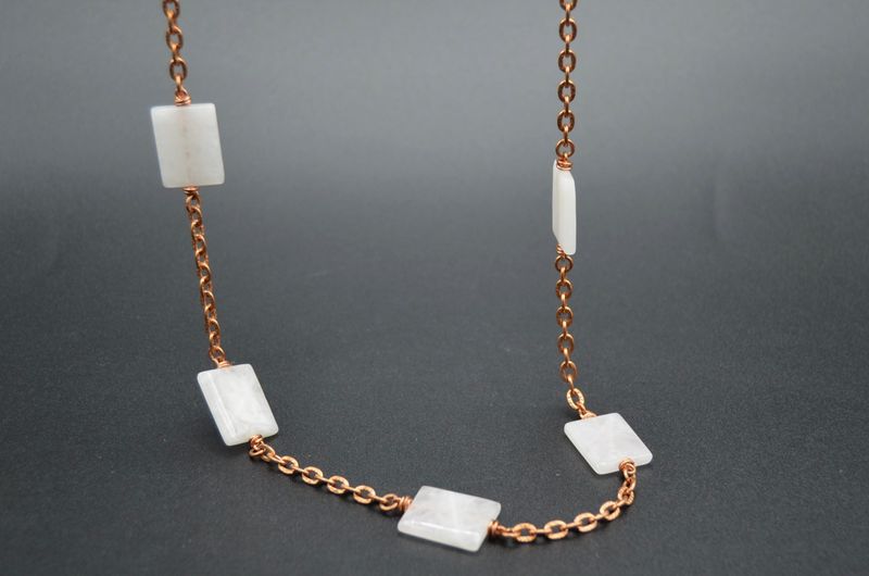 Rose Quartz Tabular Necklace