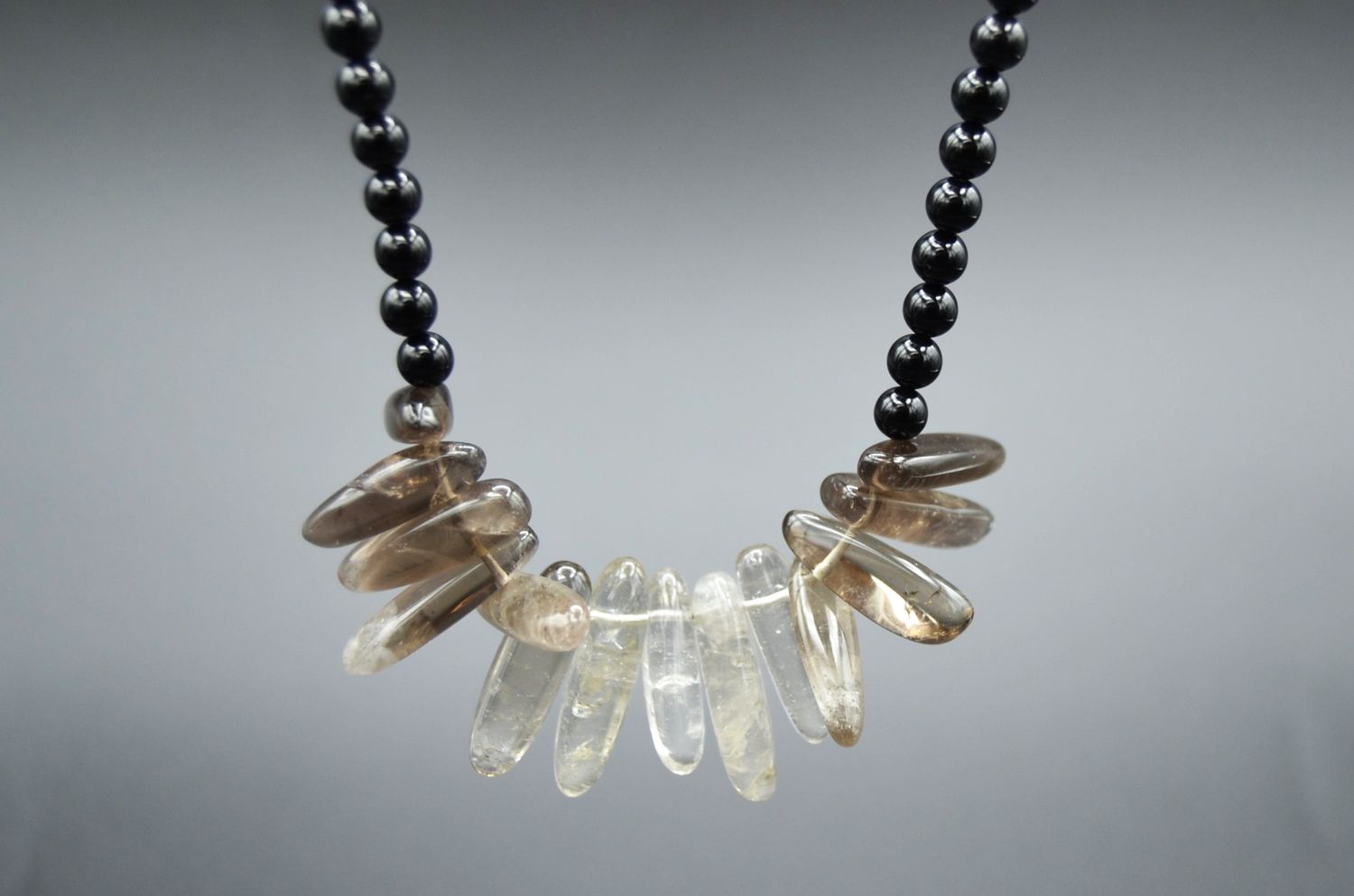 Black Stone Ombre Necklace