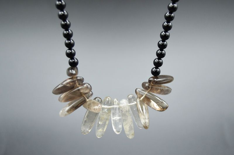 Black Stone Ombre Necklace