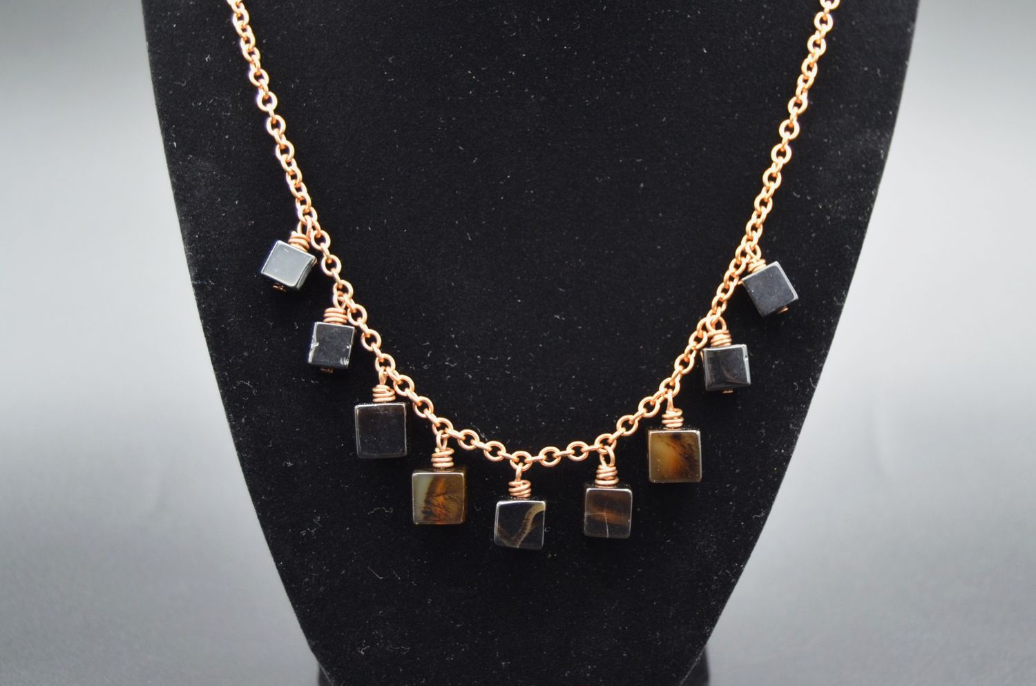 Black Cubes Necklace