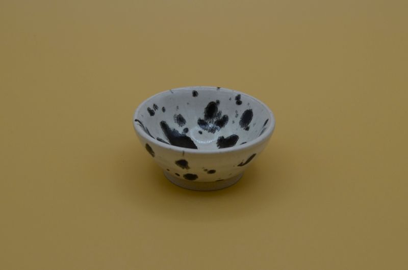 Mini Speckled Black and White Dish