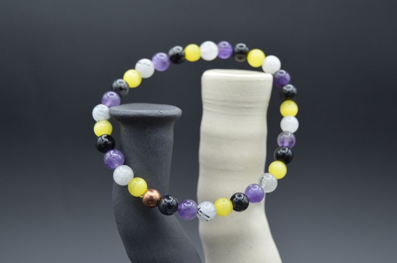 Non-Binary Pride Stretch Bracelet