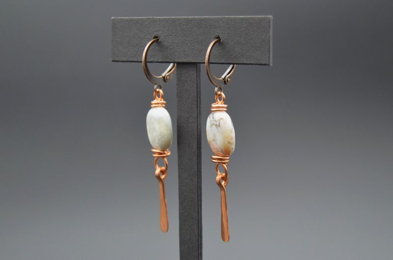 Jasper and Copper Earring