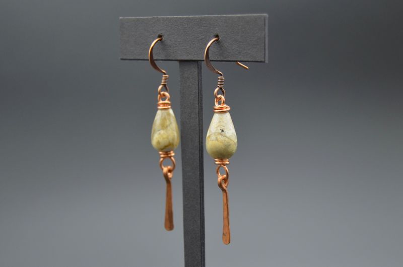 Jasper and Copper Earring