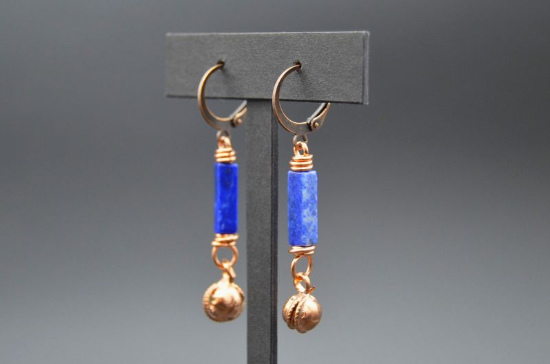 Jingle Bells and Lapis Earring