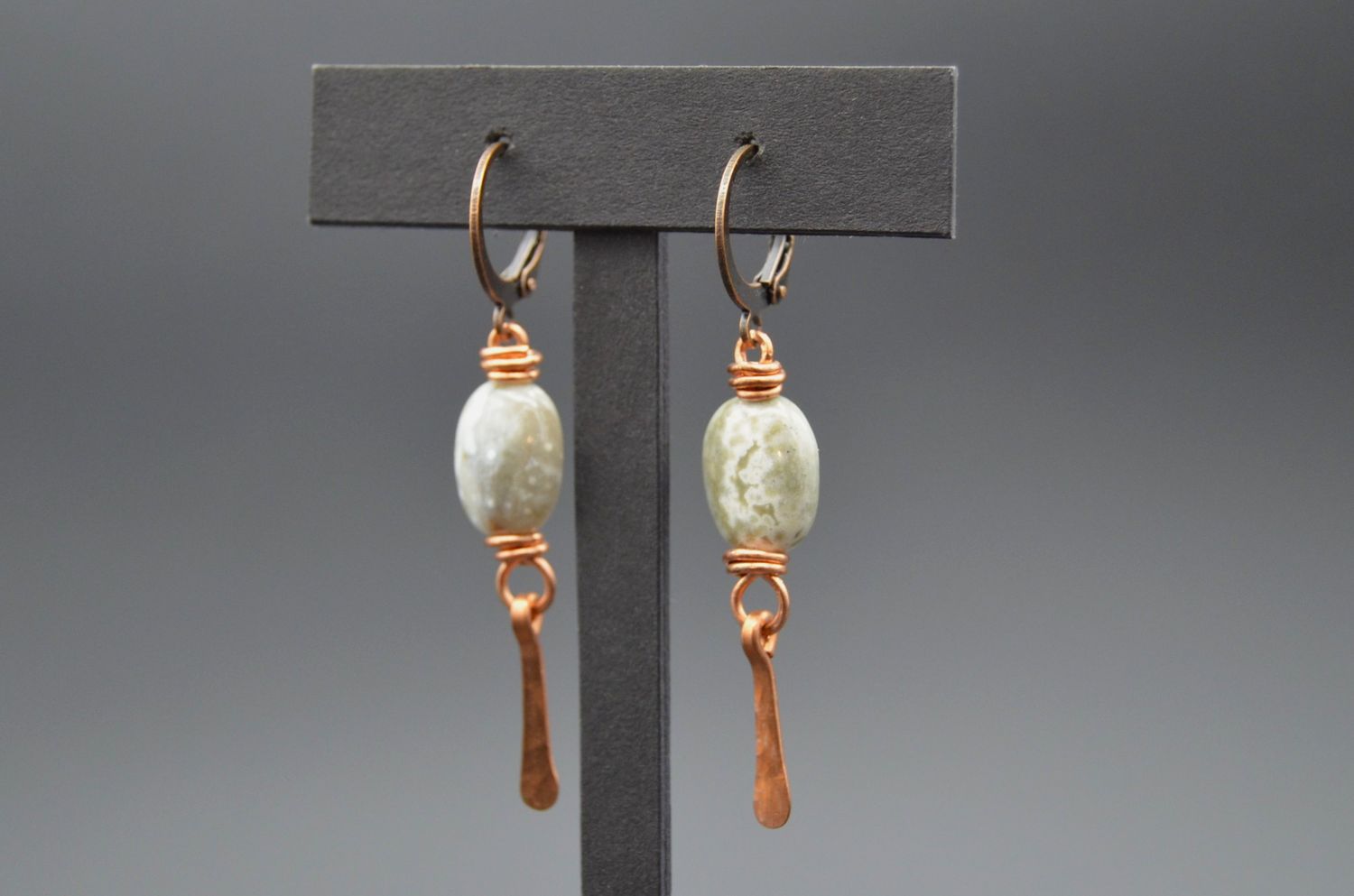 Jasper and Copper Earring