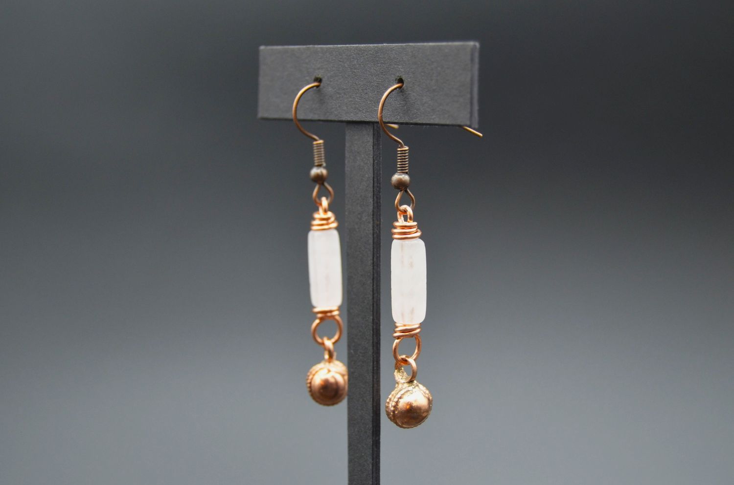 Jingle Bells and Rose Quartz Earring