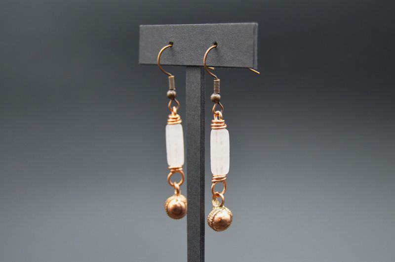 Jingle Bells and Rose Quartz Earring