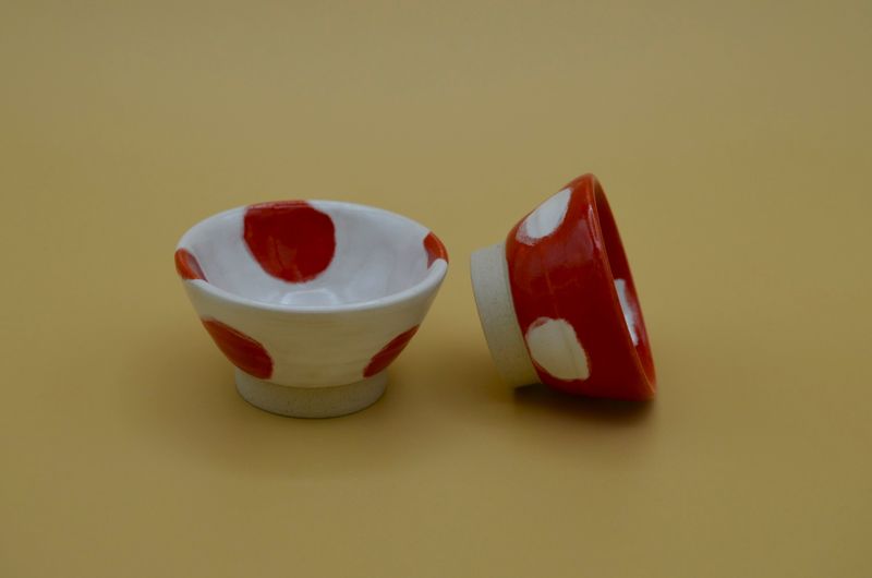Set of Two Polka Dot Mini Dishes