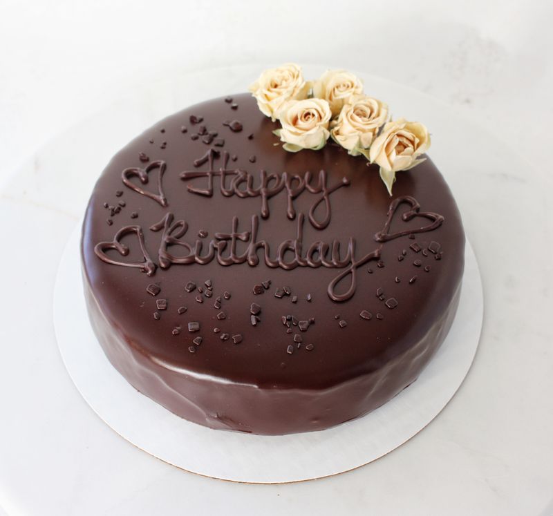 1 layer 7" Round Chocolate Olive Oil Cake