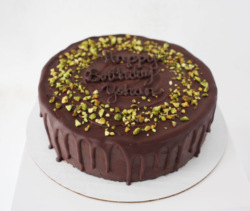 "Dubai" Inspired 2 layer 6" Round Chocolate Olive Oil Cake