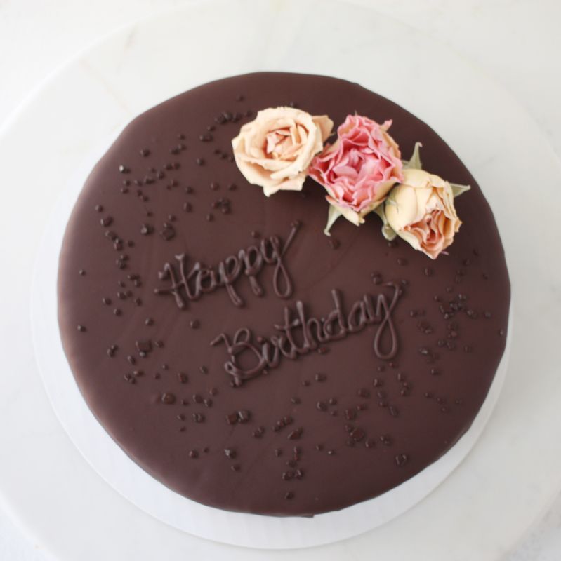 1 layer ​9" Round Chocolate Olive Oil Cake