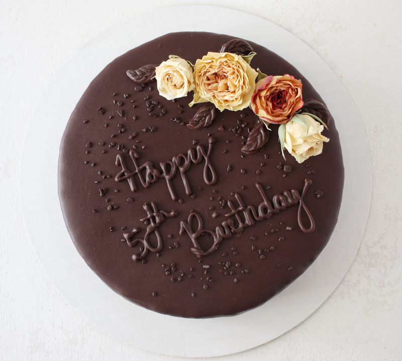 1 layer 7" Round or Heart shaped Chocolate Olive Oil Cake