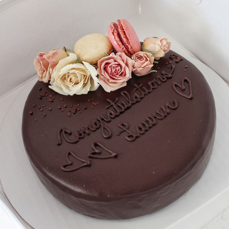 1 layer 7" Round or Heart shaped Chocolate Olive Oil Cake