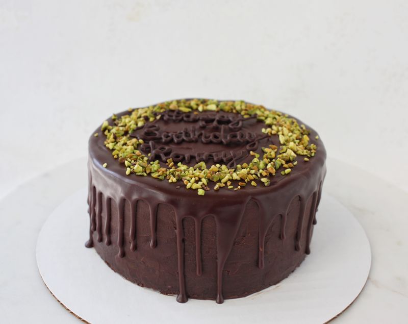 "Dubai" Inspired 2 layer 6" Round Chocolate Olive Oil Cake