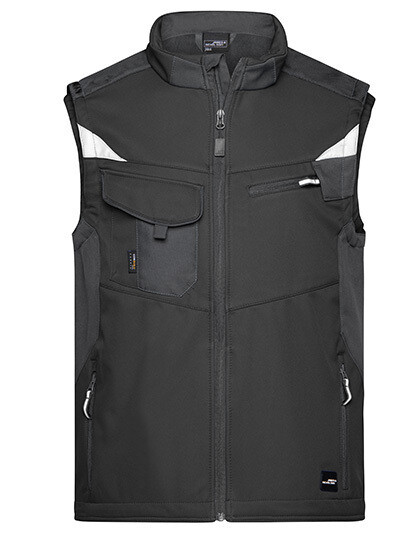 Workwear Softshell Vest -Strong, Farbe: Black/Black