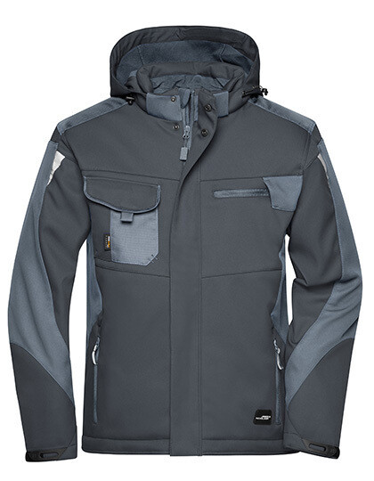 Men&#39;s  Workwear Fleece Jacket-Strong, Farbe: Black/Carbon