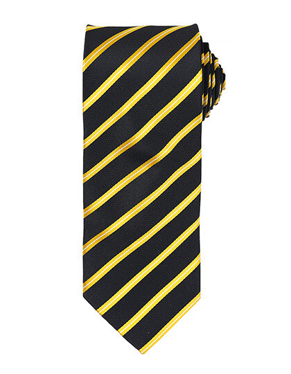 Sports Stripe Tie, Farbe: Black/Gold