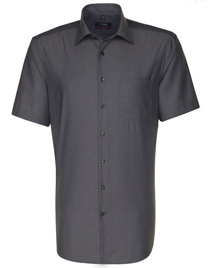 Men&#39;s Shirt Regular Fit Short Sleeve, Farbe: Anthracite