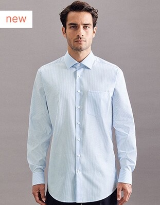 Men&#39;s Shirt Regular Fit Check/Stripes Long Sleeve