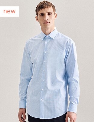 Men&#39;s Shirt Slim Fit Check/Stripes Long Sleeve