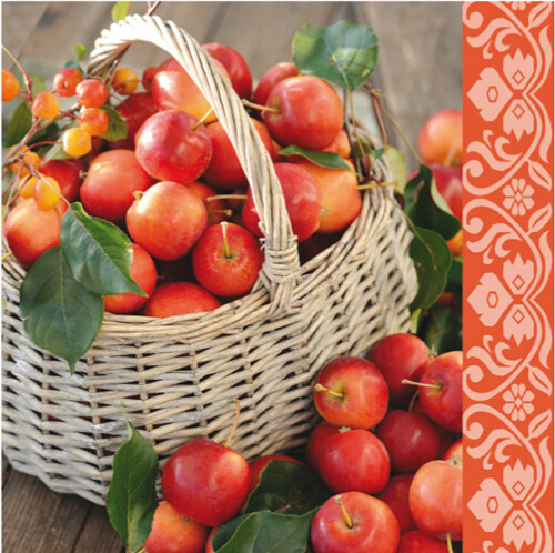 33er Serviette  Apple Basket